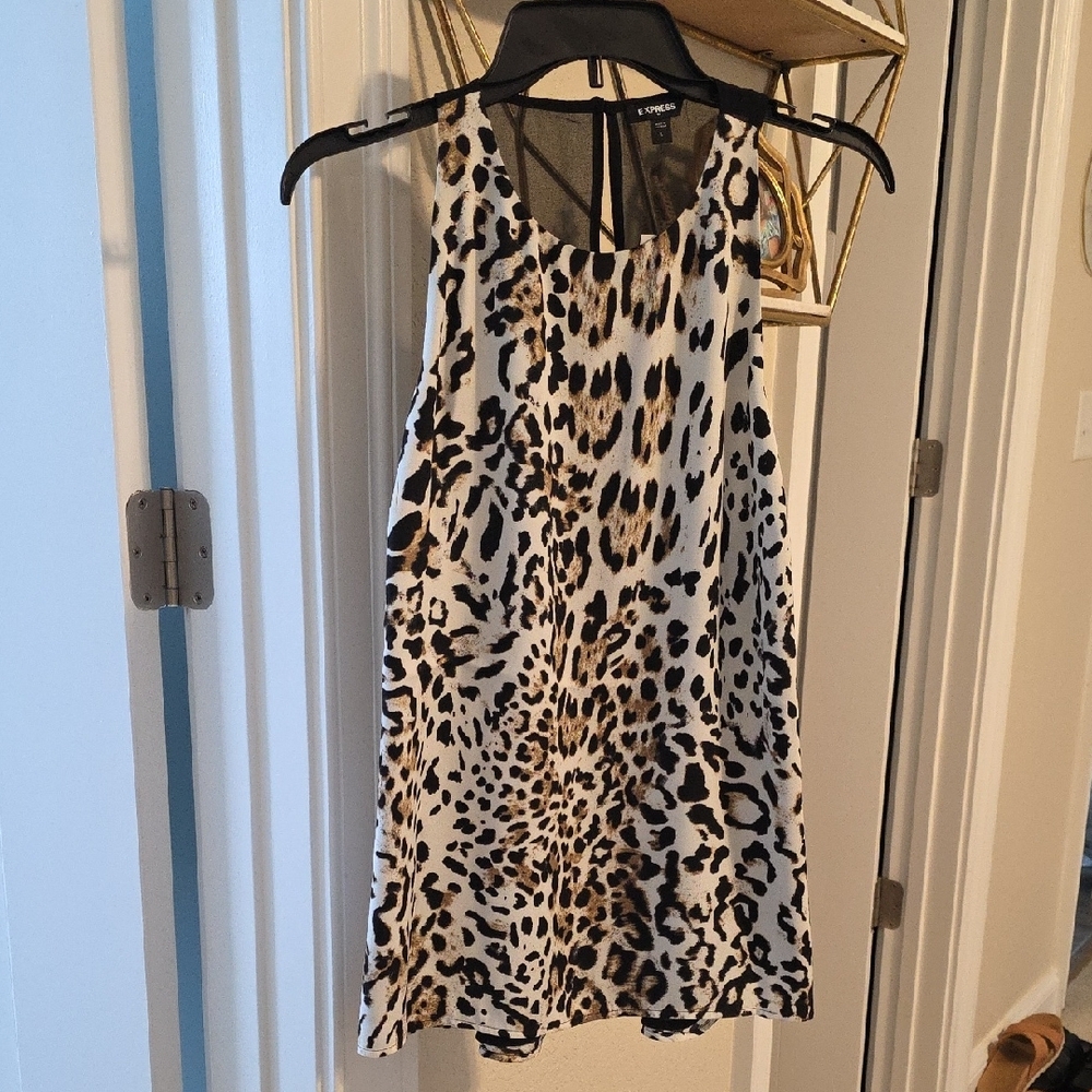Leopard Print Sleeveless Dress